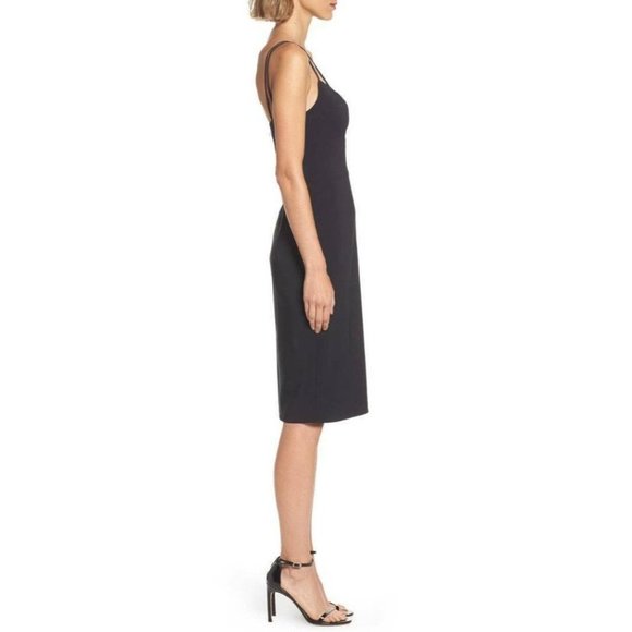 MARIA BIANCA NERO Daring Strappy Lace Front Dress Black 6 $268 NEW - Picture 7 of 8